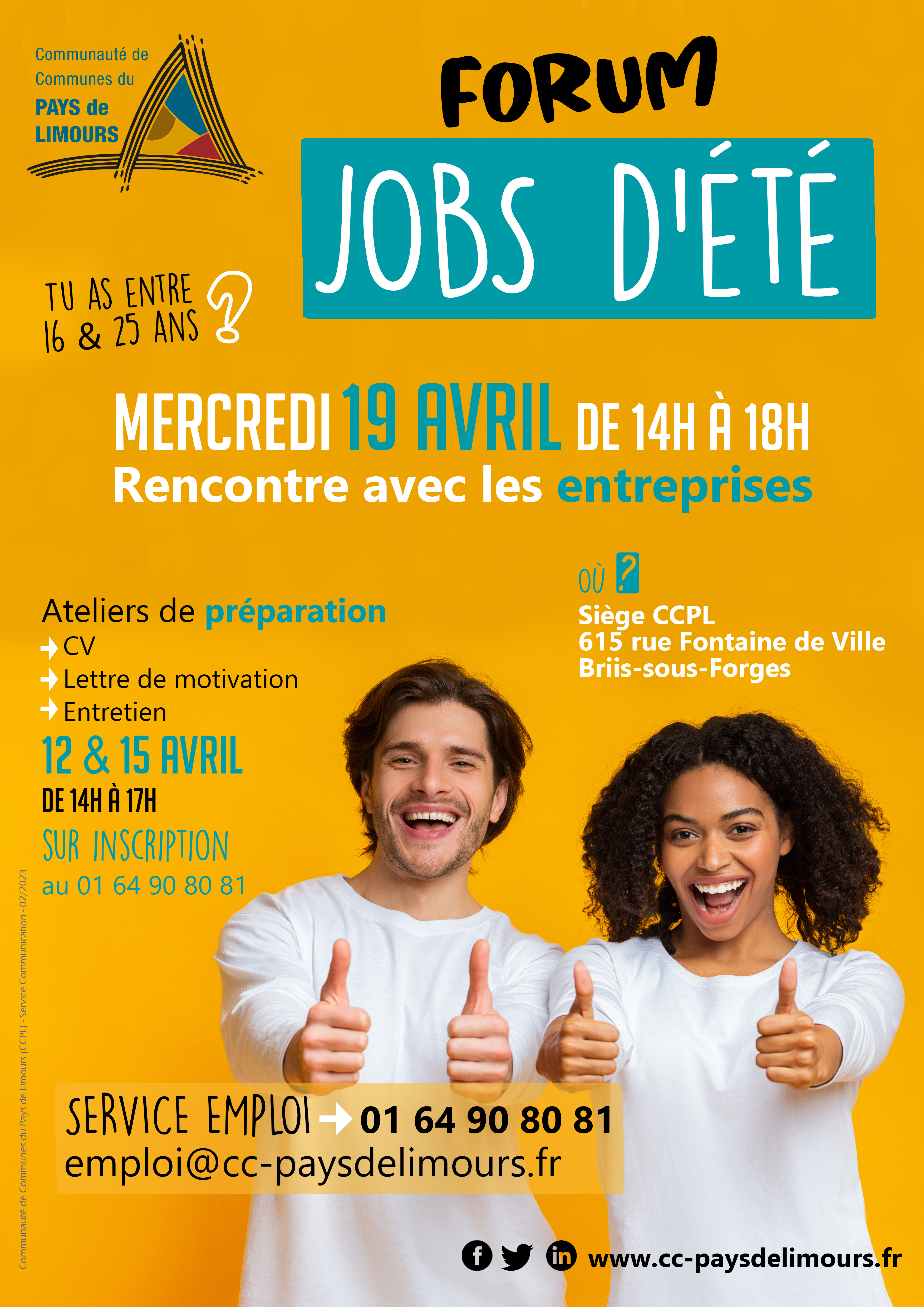 Jobs d'été CCPL 2023 Emploi