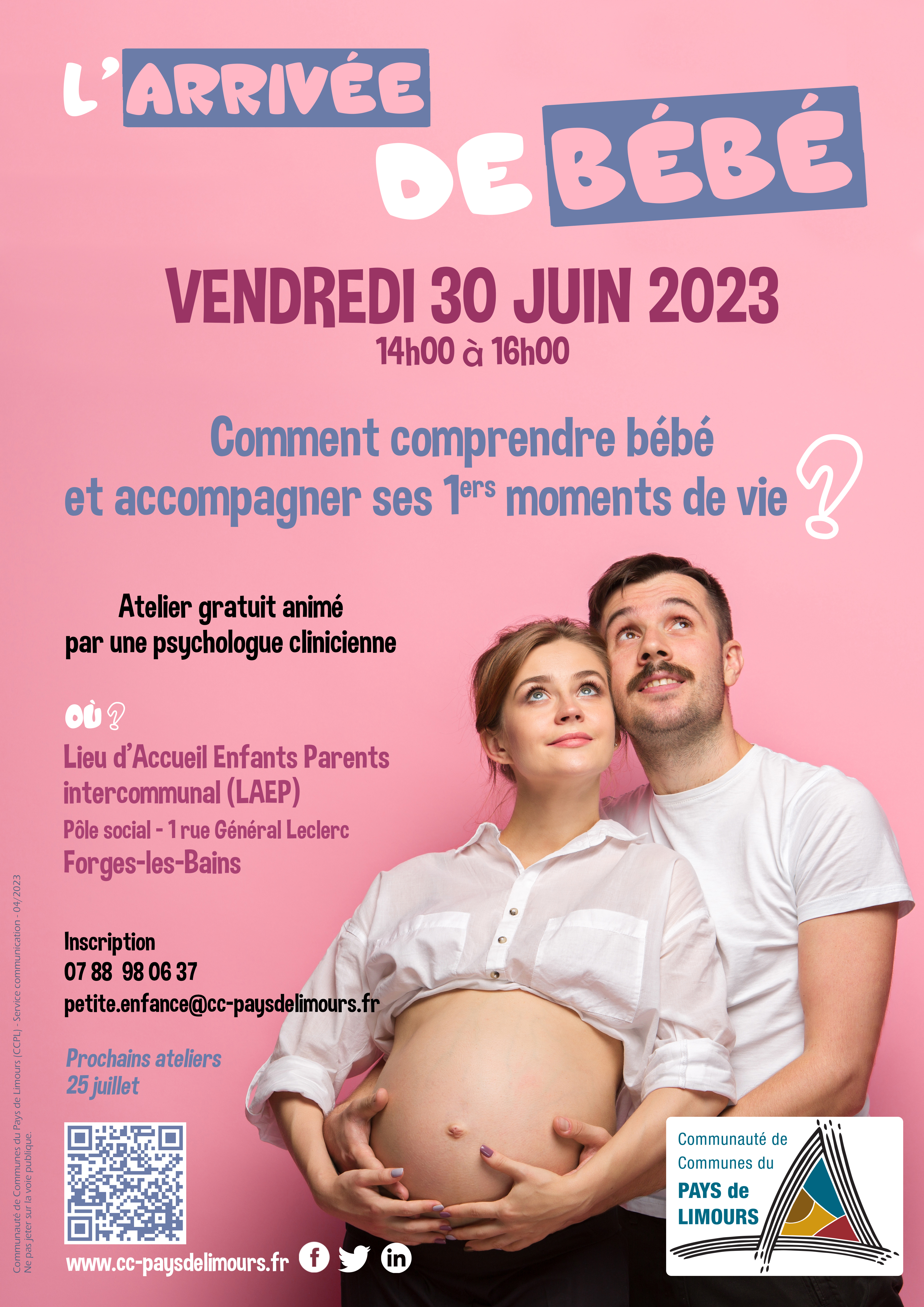 CCPL atelier petite enfance sur la naissance : “Comment comprendre bébé et accompagner ses 1ers moments de vie ?”