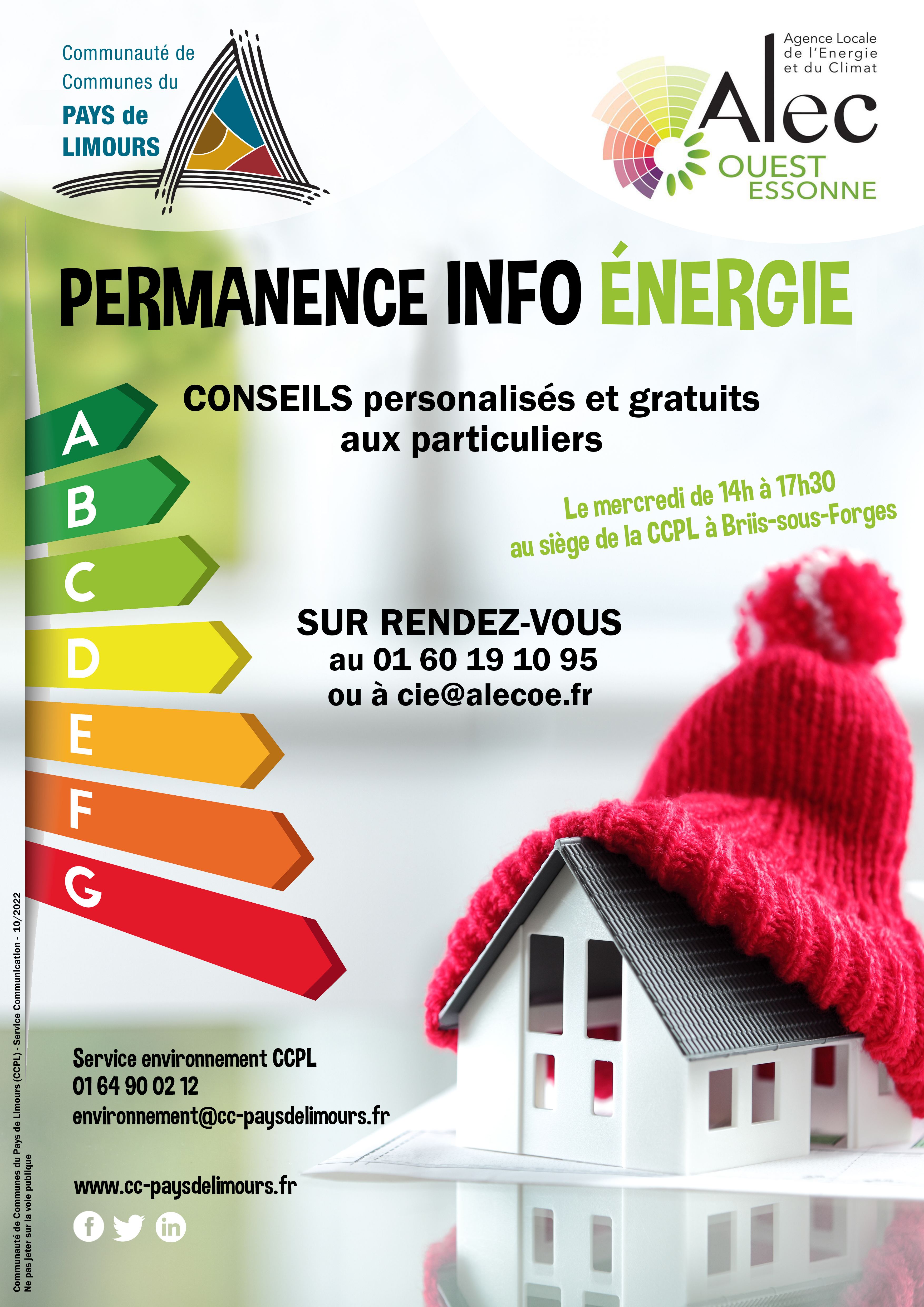 Affiche Permanence info énergie CCPL ALEC