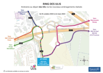 Carte Depuis LES ULIS