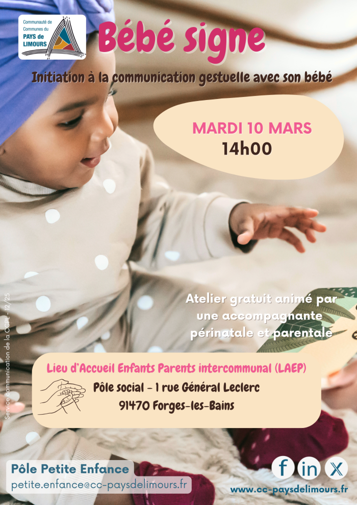 Atelier bébé signe - mars 2026