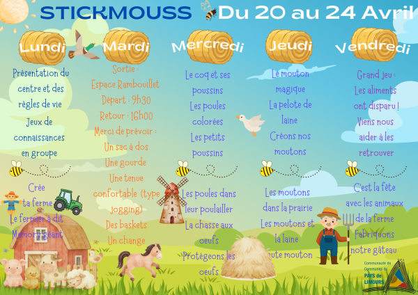 Planning vacances de Printemps - 1 - 3