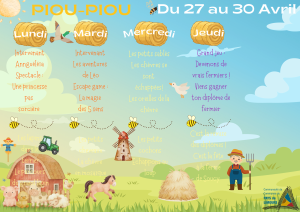 Planning vacances de Printemps - 2 - 1