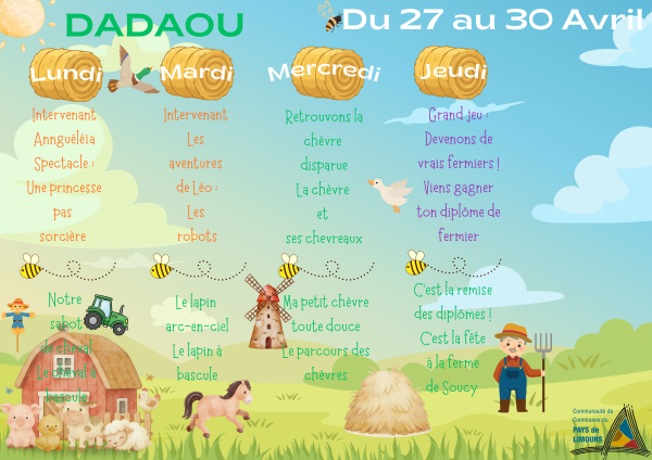 Planning vacances de Printemps - 2 - 2