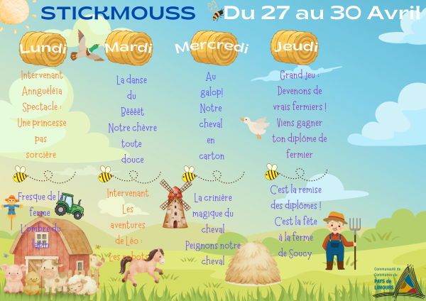 Planning vacances de Printemps - 2 - 3