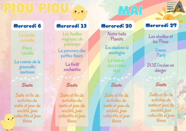 ACM Maternel Mai 2026 - Piou Piou