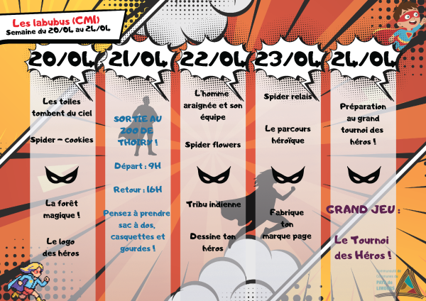 Planning vacances de Printemps ELEM - 1 - 4