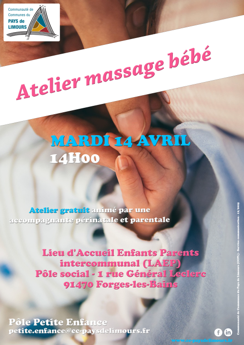Atelier massage bébé - avril 2026
