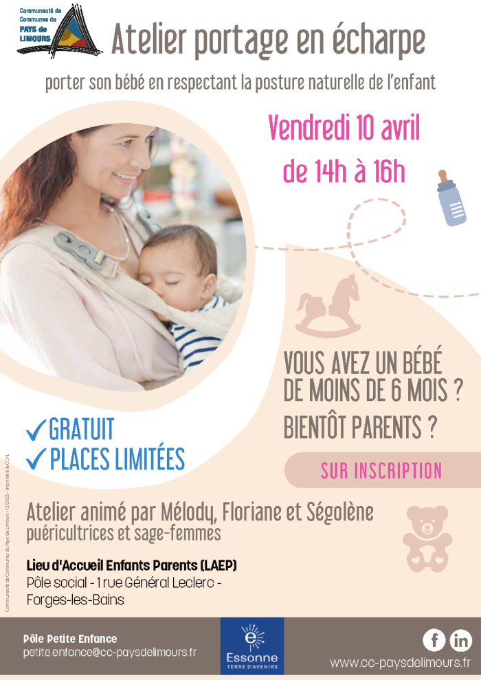 Portage en écharpe - avril 2026