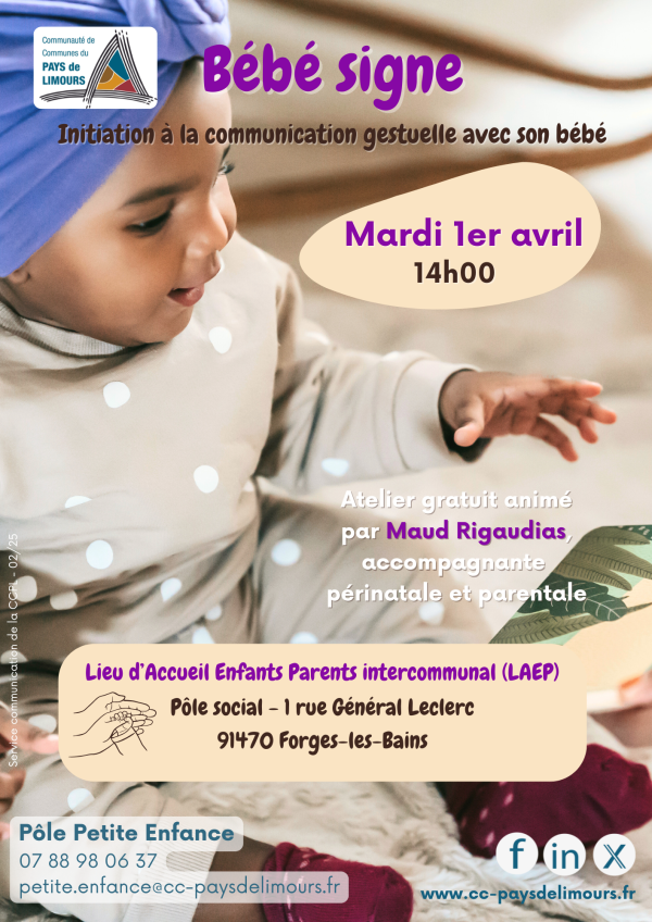 Atelier bébé signe - avril 2025