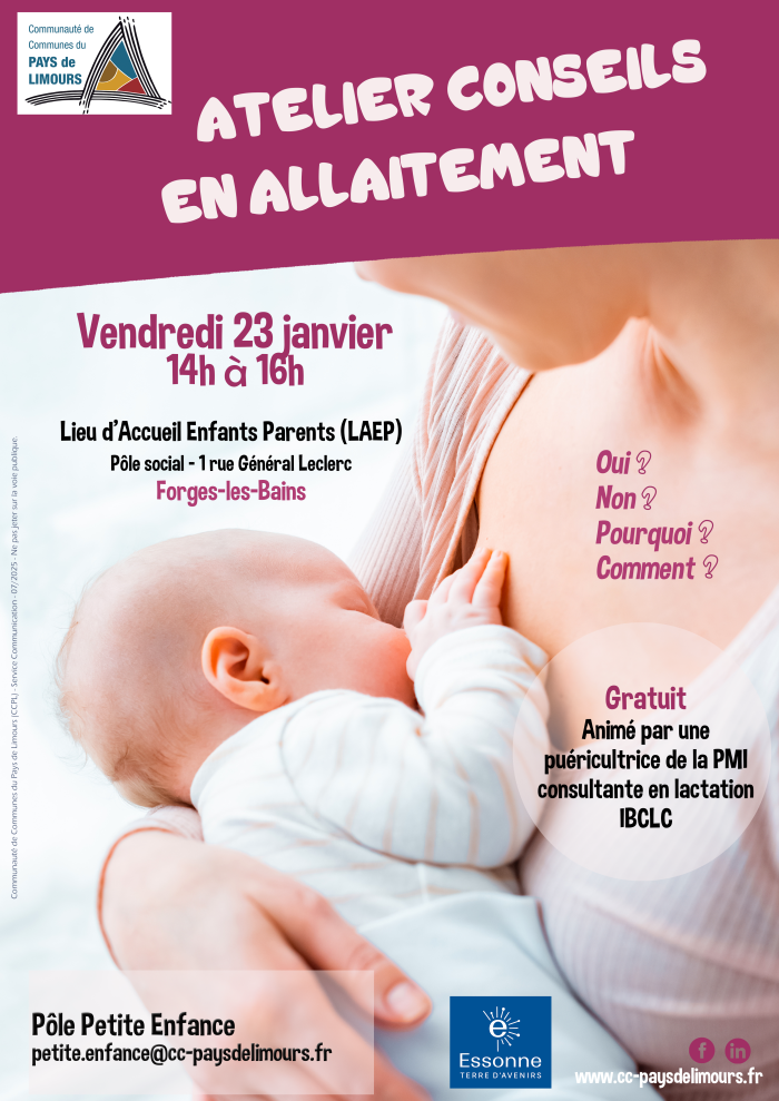atelier allaitement, 23 janvier à 14h