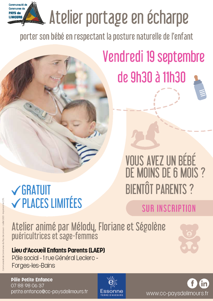 Ateliers portage en écharpe, septembre et décembre 2025