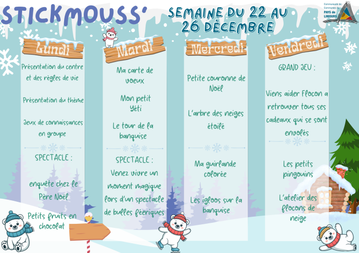 Stickmouss - 22 au 26 décembre
