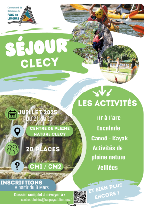 Séjour été juillet 2025 - CM1 / CM2