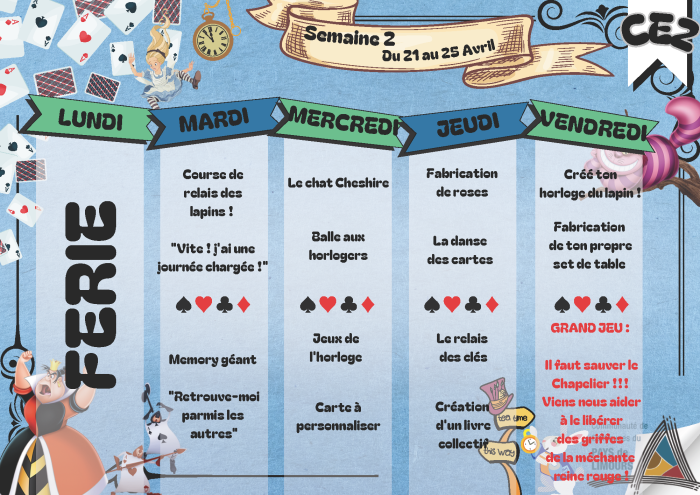 Semaine 2 CE2 - Du 21 au 25 avril