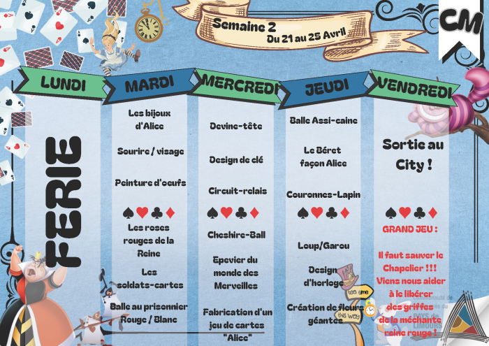 Semaine 2 CM - Du 21 au 25 avril