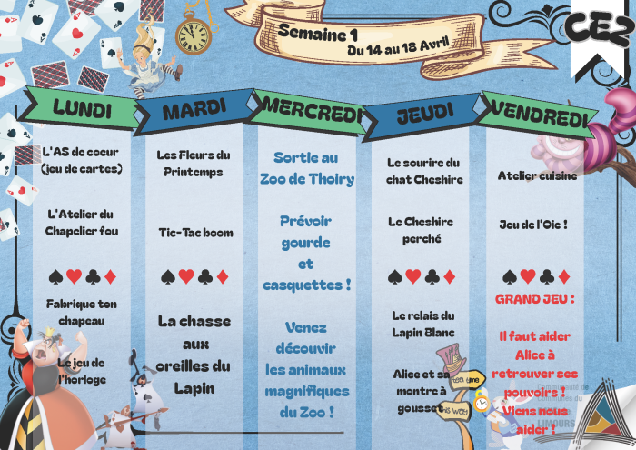Semaine 1 CE2 - Du 14 au 18 avril