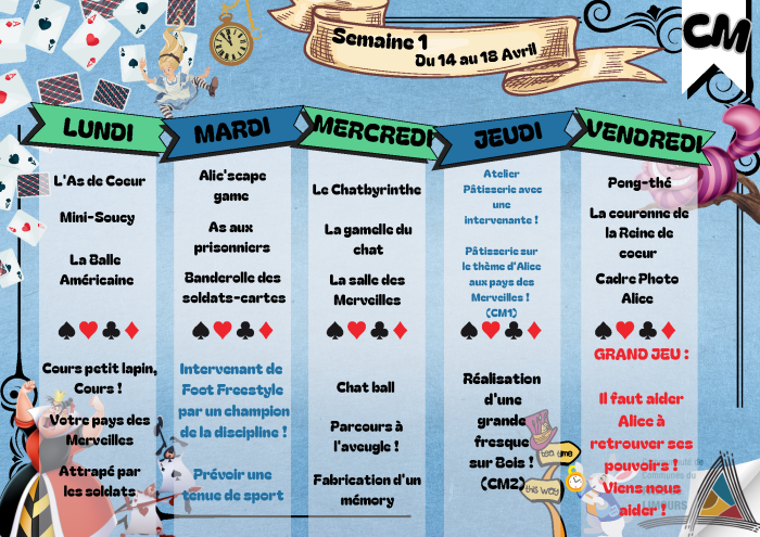 Semaine 1 CM - Du 14 au 18 avril