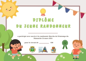 Le diplôme du jeune randonneur, réalisé par Marie-Lou.