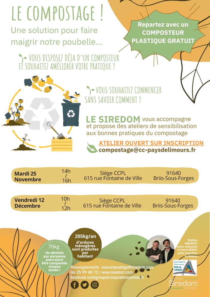 Affiche ateliers compostage novembre et décembre 2025