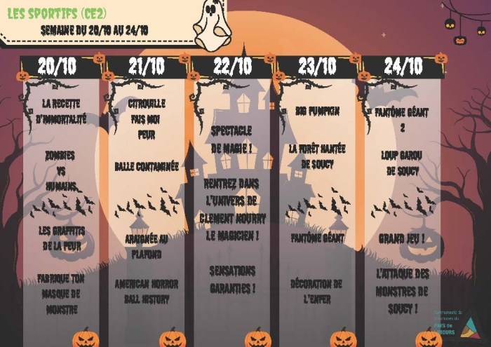 Programme vacances ACM élémentaire du 20 au 24 - les sportifs (CE2)