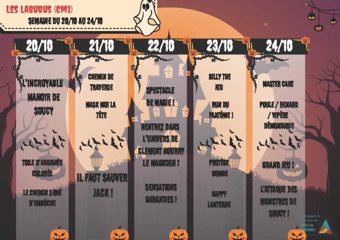 Programme vacances ACM élémentaire du 20 au 24 - les labubus (CM1)